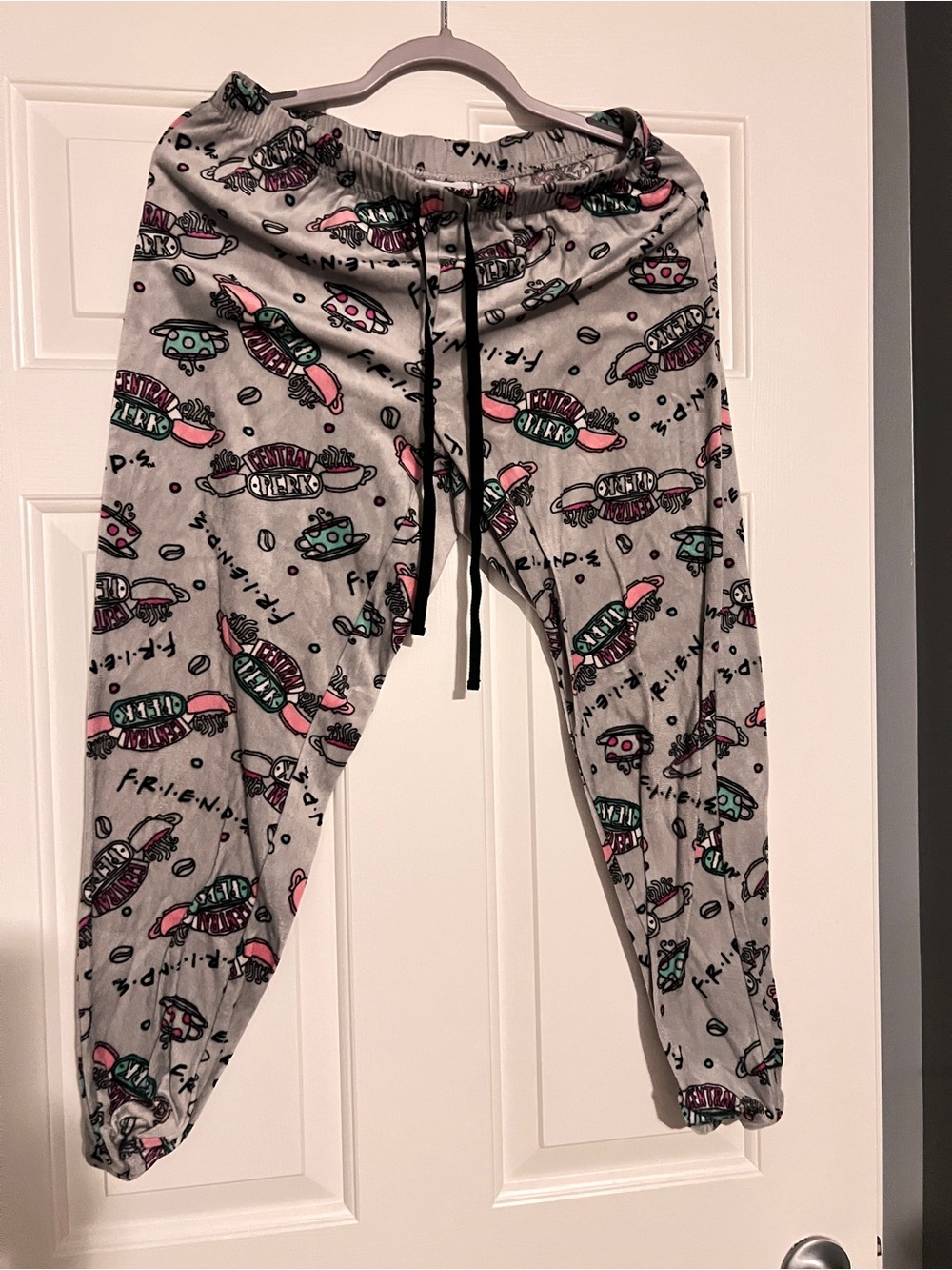 Women’s Gray Lounge Pajama pants with Pink & Teal Print